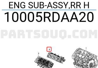 Honda 10005RDAA20 ENG SUB-ASSY,RR H