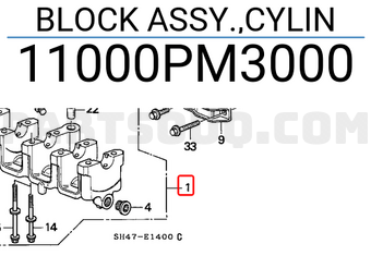Honda 11000PM3000 BLOCK ASSY.,CYLIN