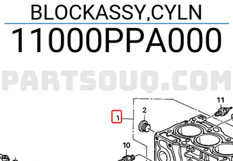 Honda 11000PPA000 BLOCKASSY,CYLN