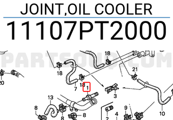 Honda 11107PT2000 JOINT,OIL COOLER