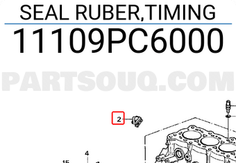Honda 11109PC6000 SEAL RUBER,TIMING