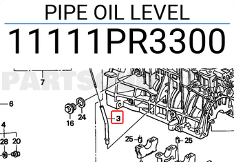 Honda 11111PR3300 PIPE OIL LEVEL