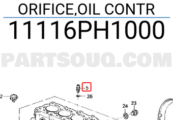Honda 11116PH1000 ORIFICE,OIL CONTR
