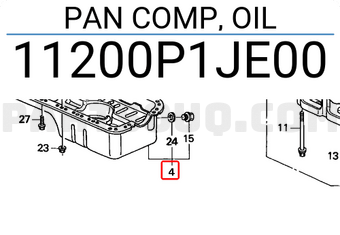 Honda 11200P1JE00 PAN COMP, OIL