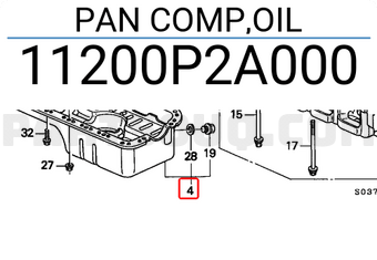 Honda 11200P2A000 PAN COMP,OIL