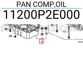 Honda 11200P2E000 PAN COMP,OIL