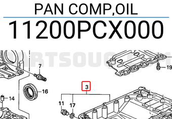 Honda 11200PCX000 PAN COMP,OIL