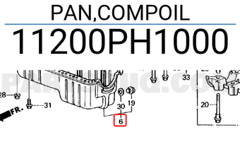Honda 11200PH1000 PAN,COMPOIL
