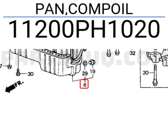Honda 11200PH1020 PAN,COMPOIL