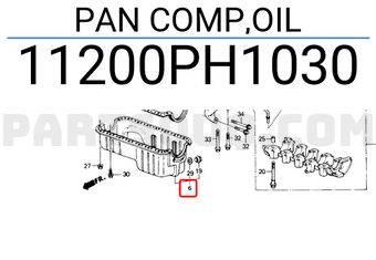 Honda 11200PH1030 PAN COMP,OIL