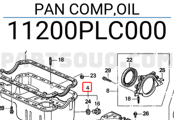 Honda 11200PLC000 PAN COMP,OIL