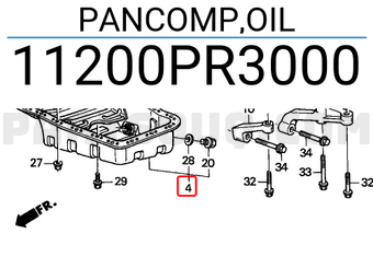 Honda 11200PR3000 PANCOMP,OIL