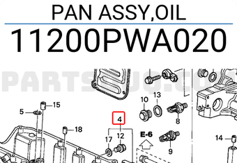 Honda 11200PWA020 PAN ASSY,OIL
