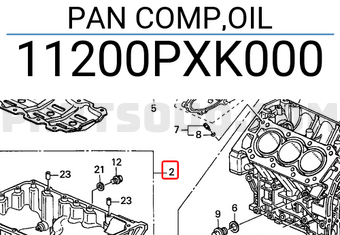 Honda 11200PXK000 PAN COMP,OIL