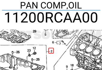 Honda 11200RCAA00 PAN COMP,OIL
