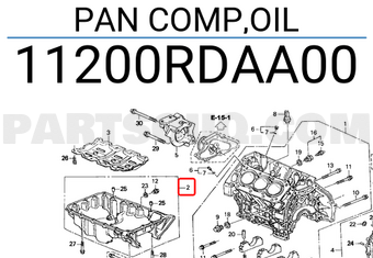 Honda 11200RDAA00 PAN COMP,OIL
