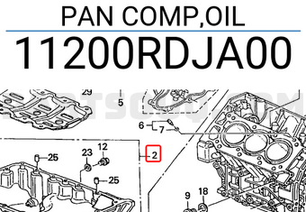 Honda 11200RDJA00 PAN COMP,OIL