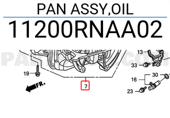 Honda 11200RNAA02 PAN ASSY,OIL