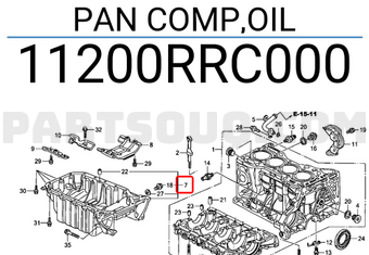 Honda 11200RRC000 PAN COMP,OIL