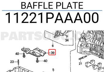 Honda 11221PAAA00 BAFFLE PLATE