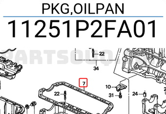 Honda 11251P2FA01 PKG,OILPAN
