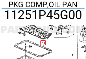 Honda 11251P45G00 PKG COMP,OIL PAN