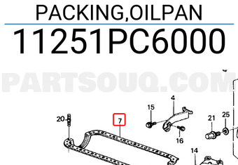 Honda 11251PC6000 PACKING,OILPAN