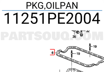 Honda 11251PE2004 PKG,OILPAN
