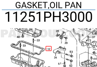 Honda 11251PH3000 GASKET,OIL PAN