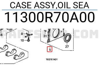 Honda 11300R70A00 CASE ASSY,OIL SEA