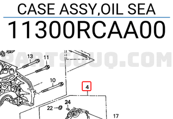 Honda 11300RCAA00 CASE ASSY,OIL SEA