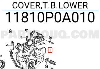 Honda 11810P0A010 COVER,T.B.LOWER