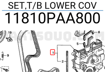 Honda 11810PAA800 SET,T/B LOWER COV
