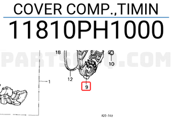 Honda 11810PH1000 COVER COMP.,TIMIN