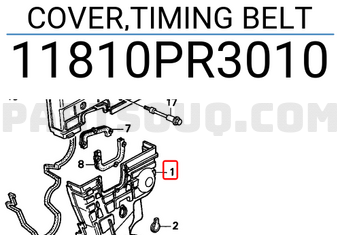 Honda 11810PR3010 COVER,TIMING BELT