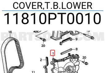 Honda 11810PT0010 COVER,T.B.LOWER
