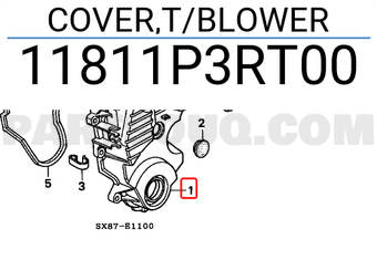 Honda 11811P3RT00 COVER,T/BLOWER