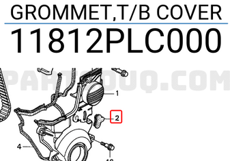 Honda 11812PLC000 GROMMET,T/B COVER