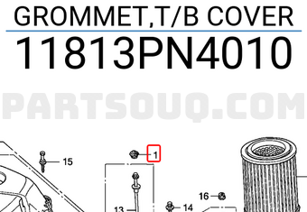 Honda 11813PN4010 GROMMET,T/B COVER