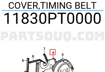 Honda 11830PT0000 COVER,TIMING BELT
