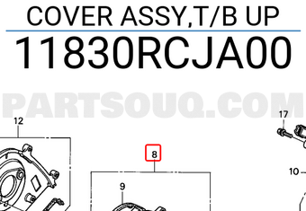 Honda 11830RCJA00 COVER ASSY,T/B UP