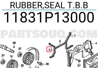Honda 11831P13000 RUBBER,SEAL T.B.B