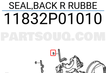 Honda 11832P01010 SEAL,BACK R RUBBE