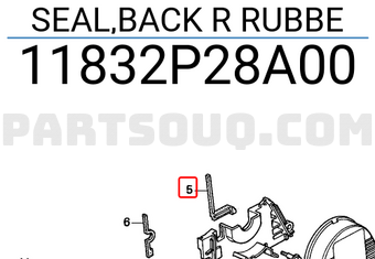Honda 11832P28A00 SEAL,BACK R RUBBE