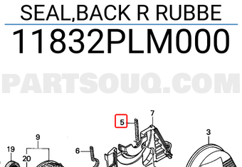 Honda 11832PLM000 SEAL,BACK R RUBBE