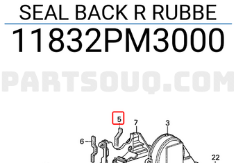 Honda 11832PM3000 SEAL BACK R RUBBE