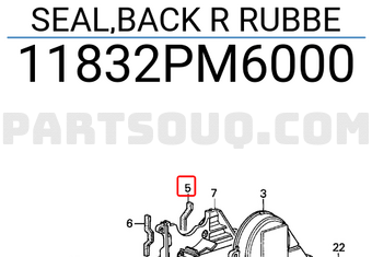 Honda 11832PM6000 SEAL,BACK R RUBBE