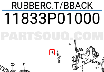 Honda 11833P01000 RUBBERC,T/BBACK