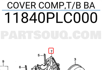 Honda 11840PLC000 COVER COMP,T/B BA