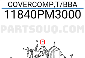 Honda 11840PM3000 COVERCOMP,T/BBA